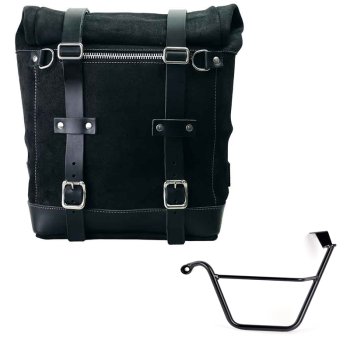 スプリットレザー22L-30Lのサイドバッグスクラム + トライアンフ ストリートスクランブラー900（2026年以降）左フレーム