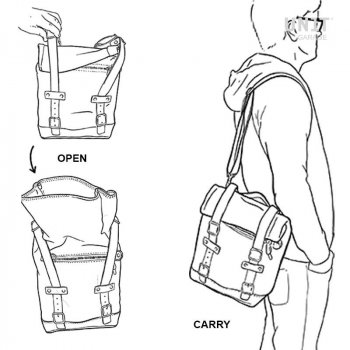 レザースプリットバッグ