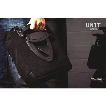 スプリットレザーのサイドバッグ+ダブルフレームNineTスクランブラー