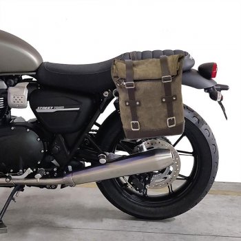 レザースプリットサイドバッグ+ Triumph Street Twin 900 SXフレーム (2016 今まで)