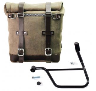 スプリットレザーのサイドバッグ+トライアンフフレームT120 SX (2016 今まで)