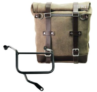 サイドレザーの分割レザー+ヤマハDXフレーム