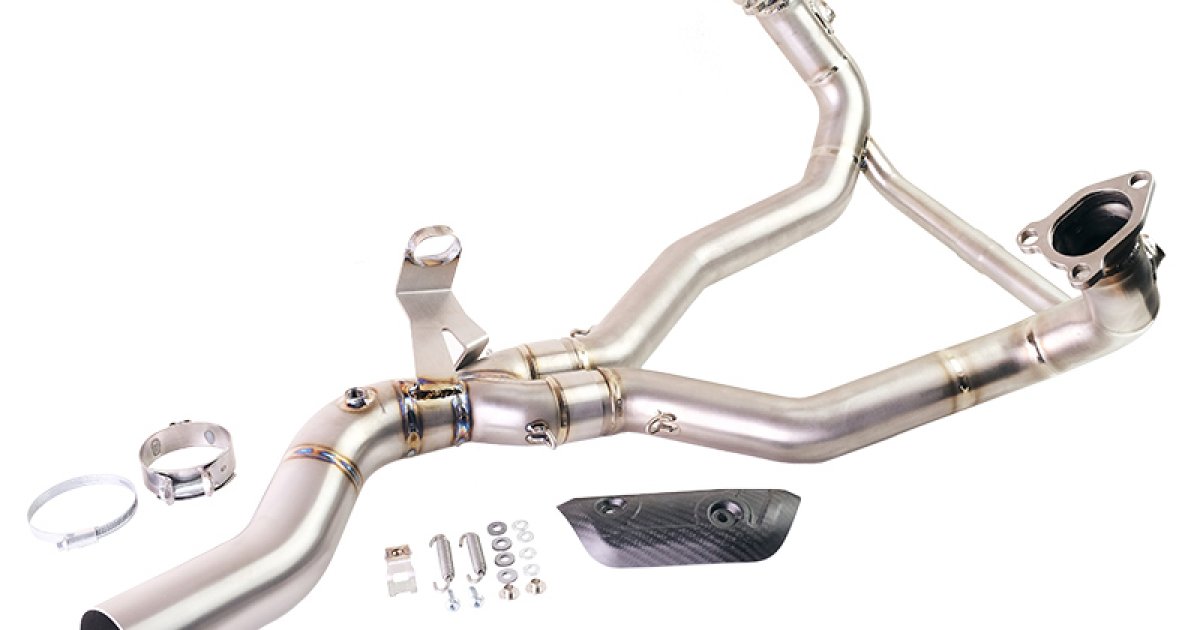 触媒無しチタンマフラーマニホールド BMW R1300GS および ADV