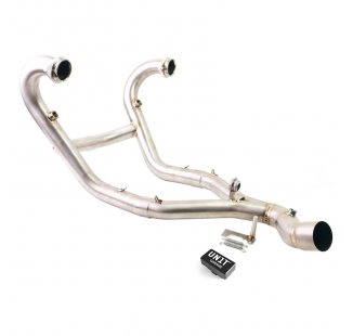 目に見える溶接が施された触媒コンバーターなしのチタン製エキゾーストマニホールド + エンジン警告灯 EURO 5+ BMW R12 NineT