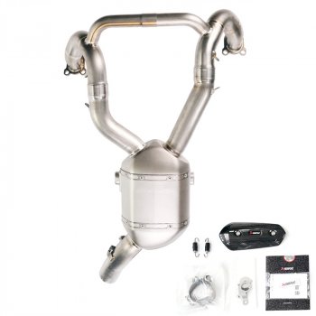 アクラポビッチ チタン エキゾースト ヘッダー BMW R1300GS および ADV