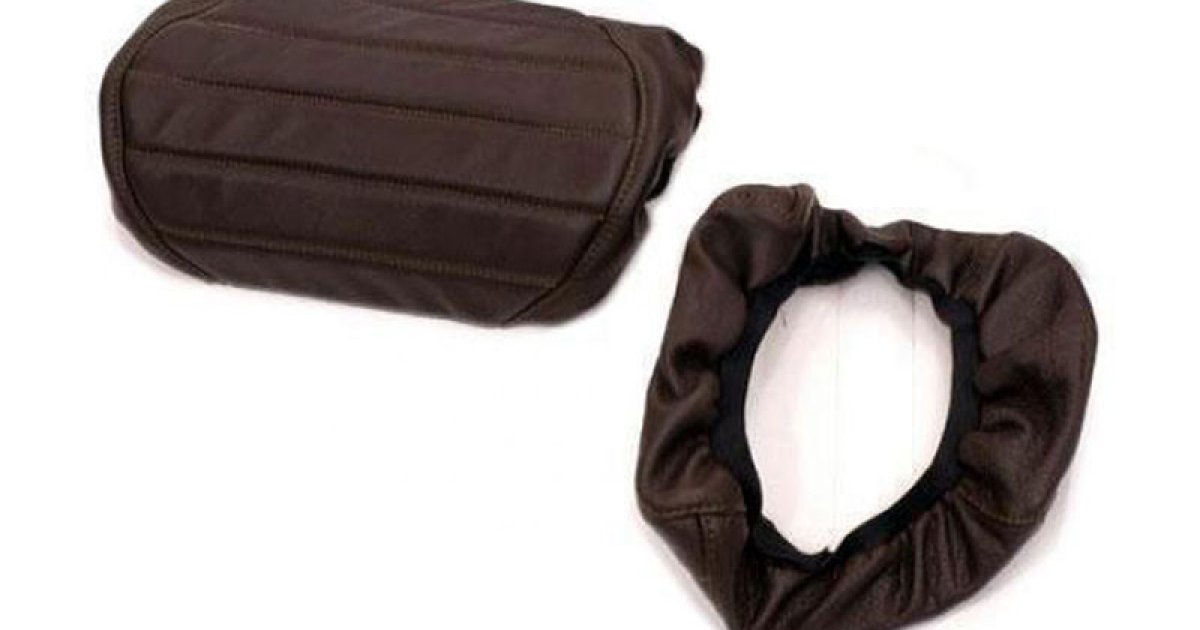 ブラウンレザーサドルカバー（ロングサドル）