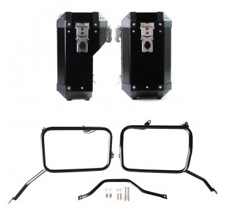 Atlas アルミパニアバッグ 40L+34L ペア + アルミパニアフレーム Triumph Scrambler 1200 X (2025年以降)