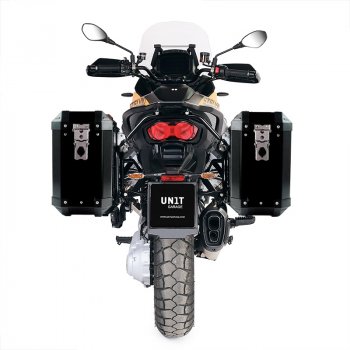 Atlas アルミニウム 40L+40L バッグ ペア、Moto Guzzi Stelvio フレーム付き (2024 年以降)