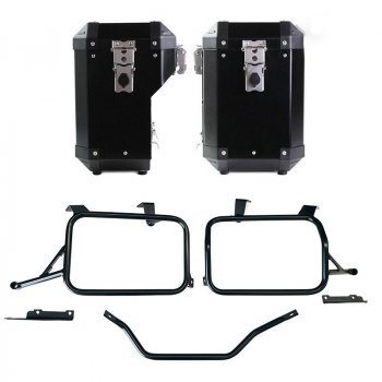 BMW F850GSとADVフレーム用アトラスアルミバッグ47L+41Lペア