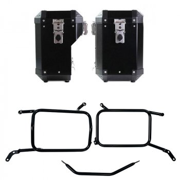 Atlas アルミバッグ 47L+41L + アルミバッグフレームのペア Moto Guzzi V85 TT (2024 年以降)