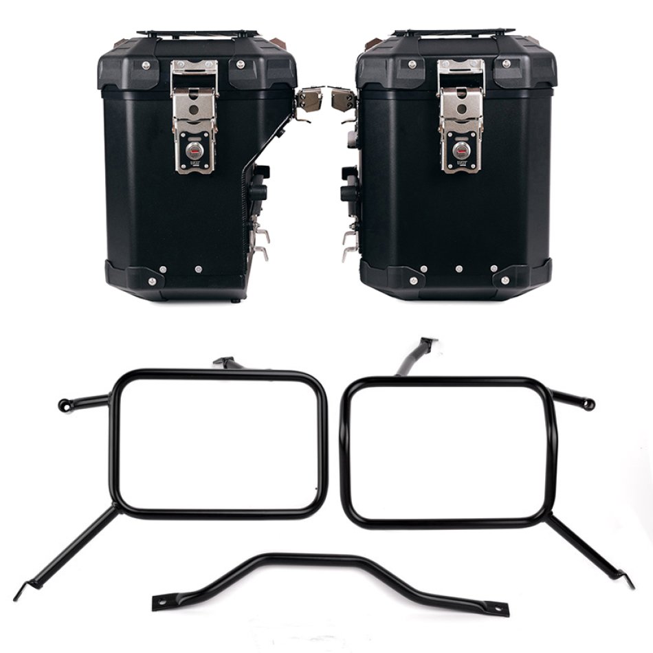 アトラス アルミパニエセット 48L+41L + アトラス製アルミ製パニアフレーム　トライアンフ ストリートスクランブラー900（2026年以降モデル対応）