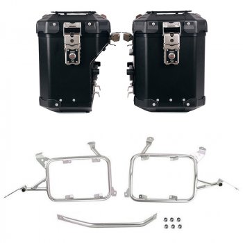 アトラス アルミパニエセット 48L+41L + アルミニウム製バッグフレームR1200GSLC-R1250GS＆ADV