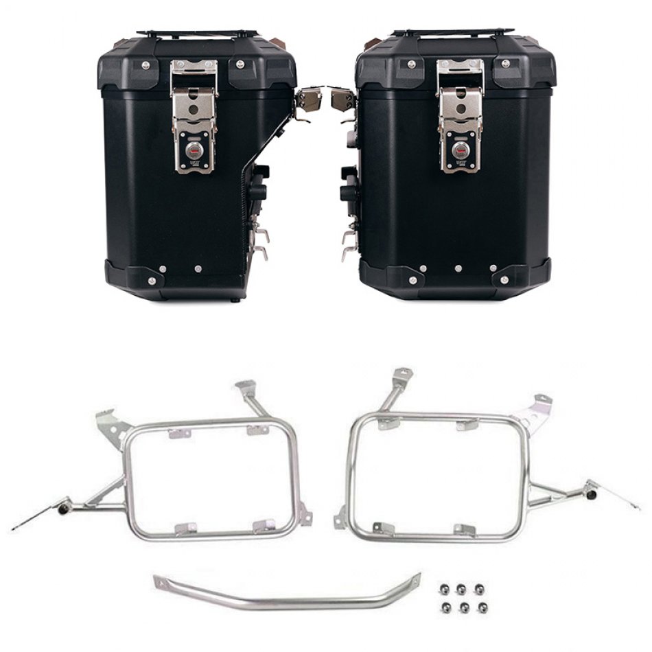 アトラス アルミパニエセット 48L+41L + アルミニウム製バッグフレームR1200GSLC-R1250GS＆ADV