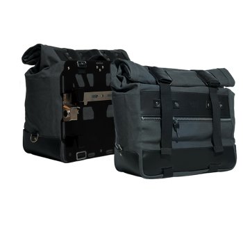 Cult Canvas製サイドバッグ（40L～50L）2個セット + BMW R1300GS ADV用アルミプレート2枚セット