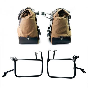 Canvas 40L - 50L の Cult サイドバッグ 1 組 + アルミプレート 1 組 + アトラス アルミパニアフレーム KTM 1290 /1390 スーパーアドベンチャー S-R