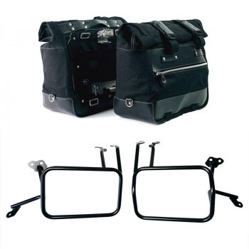 Canvas 40L - 50L の Cult サイドバッグ 1 組 + アルミプレート 1 組 + アトラス アルミパニアフレーム KTM 1290 /1390 スーパーアドベンチャー S-R