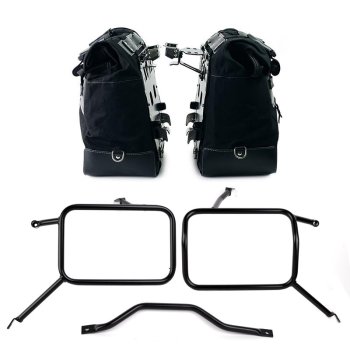 Canvas 40L - 50L の Cult サイドバッグ 1 組 + アルミプレート 1 組 + アトラス製アルミ製パニアフレーム　トライアンフ ストリートスクランブラー900（2026年以降モデル対応）