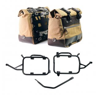 カルトインキャンバスサイドバッグ40L - 50Lペア + アルミプレートペア + アルミパニエフレーム BMW F900GS