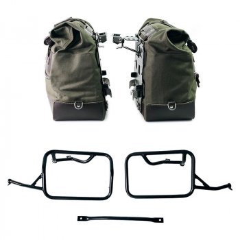 キャンバス 40L - 50L のカルト サイド バッグ 2 組 + アルミニウム プレート 1 組 + アルミニウム バッグ用フレーム BMW R1300GS