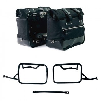 キャンバス 40L - 50L のカルト サイド バッグ 2 組 + アルミニウム プレート 1 組 + アルミニウム バッグ用フレーム BMW R1300GS