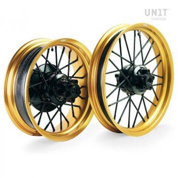 スポークホイールのペアR18、R18 B、トランスコンチネンタル24M9ゴールド