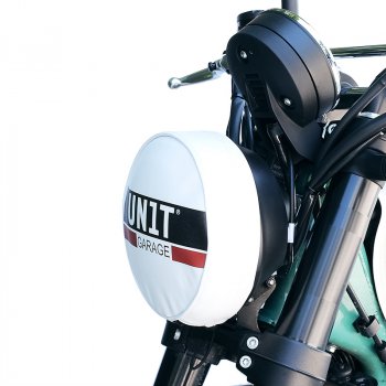 ロゴ入りレザーヘッドライトカバー