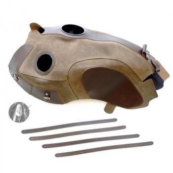 レザースプリットのタンクカバー