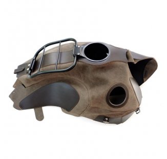 手荷物棚付きレザースプリットのタンクカバー