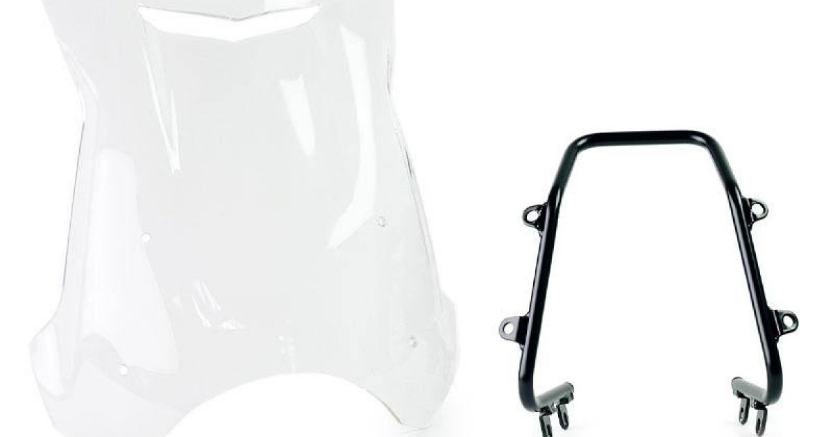 Triumph 1200XC-XEをGPSでサポートするフロントガラス