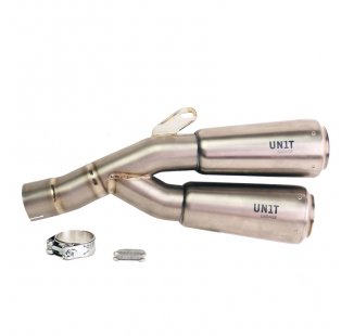 溶接が見えるロー ダブル チタン エキゾースト BMW R12 NineT