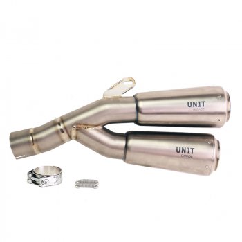 溶接が見えるロー ダブル チタン エキゾースト BMW R12 NineT