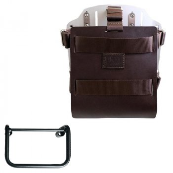 調整可能なレザーフロントとクイックカップリングを備えたアルミニウムバッグホルダー + BMW R12 シャーシ右