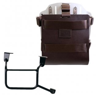 調整可能なレザーフロントとクイックカップリングを備えたアルミニウムバッグホルダー + ホンダCRF1100Lアフリカツイン＆アドベンチャースポーツフレーム（2024年以降）右