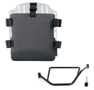 調整可能なハイパロンフロントとクイックカップリングを備えたアルミニウムバッグホルダー + BMW F450GS フレーム 左