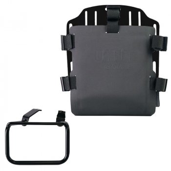 調整可能なハイパロンフロントとクイックカップリングを備えたアルミニウムバッグホルダー + BMW R12 G/S フレーム右