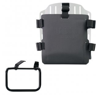 調整可能なハイパロンフロントとクイックカップリングを備えたアルミニウムバッグホルダー + BMW R12 G/S フレーム右