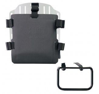 調整可能なハイパロンフロントとクイックカップリングを備えたアルミニウムバッグホルダー + BMW R12 G/S フレーム 左