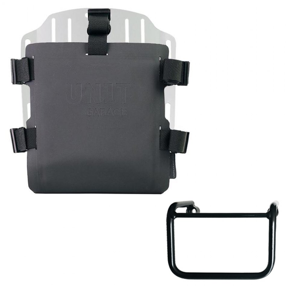 調整可能なハイパロンフロントとクイックカップリングを備えたアルミニウムバッグホルダー + BMW R12 シャーシ左