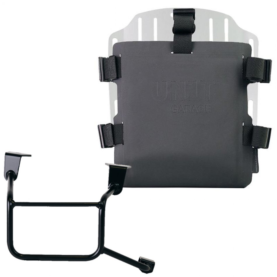 調整可能なハイパロンフロントとクイックカップリングを備えたアルミニウムバッグホルダー + ホンダCRF1100Lアフリカツイン＆アドベンチャースポーツフレーム（2024年以降）右