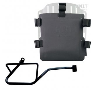 調整可能なハイパロンフロントとクイックカップリングを備えたアルミニウムバッグホルダー + Moto Guzzi V7 EURO5 PLUS フレーム (2025年以降) 右