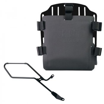 調整可能なハイパロンフロントとクイックカップリングを備えたアルミニウムバッグホルダー + トライアンフ ボンネビル ボバー 右フレーム