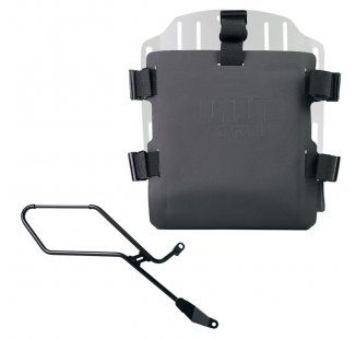 調整可能なハイパロンフロントとクイックカップリングを備えたアルミニウムバッグホルダー + トライアンフ ボンネビル ボバー 右フレーム