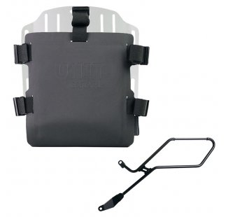 調整可能なハイパロンフロントとクイックカップリングを備えたアルミニウムバッグホルダー + トライアンフ ボンネビル ボバー 左フレーム