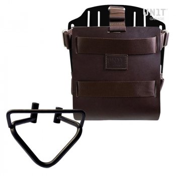 調節可能なレザーフロント、クイックカップリング、フレーム付きアルミバッグホルダー（2020年以降）