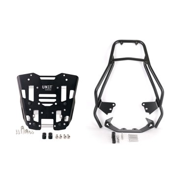 パッセンジャーハンドル付きラゲッジラック + BMW F450GS純正トップケース用プレート