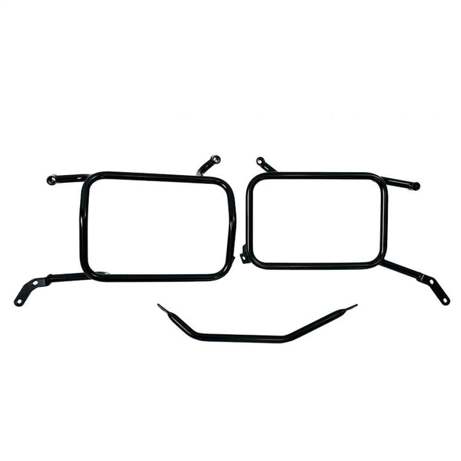 Moto Guzzi V85 TT (2024 年以降) アルミ サドルバッグ フレーム ブラック